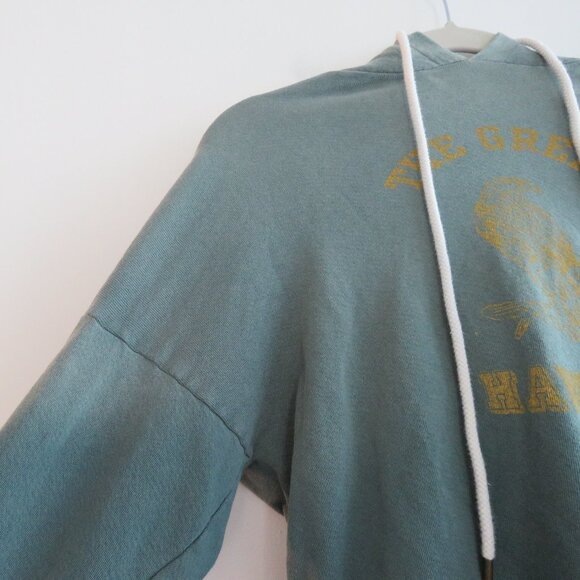 THE GREAT. The Teammate Sweatshirt with Hawk Graphic Double Washed Moss Sz 0 XS - Picture 6 of 16